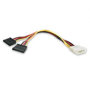Cable MOLEX/SATA Alimentación Nano Cable MOLEX/M - 2XSATA/H 0,2M OEM