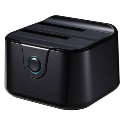 Tooq TQDS-802B Dock Station Doble Bahía HDD Negro