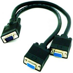 Cable bifurcador VGA macho a 2 x VGA Hembra - 45 CM