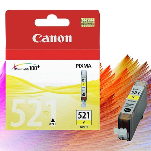 Tinta Canon CLI521Y Amarillo - Imagen 2
