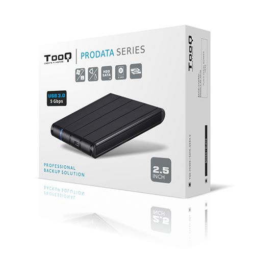 Caja HDD Tooq TQE-2530B 2.5'' SATA USB 3.0 9,5MM Negra - Imagen 2