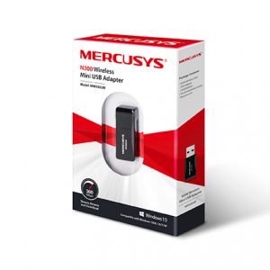 Mercusys Mini Adaptador USB Inalambrico N300 - Hasta 300Mbps - USB 2.0