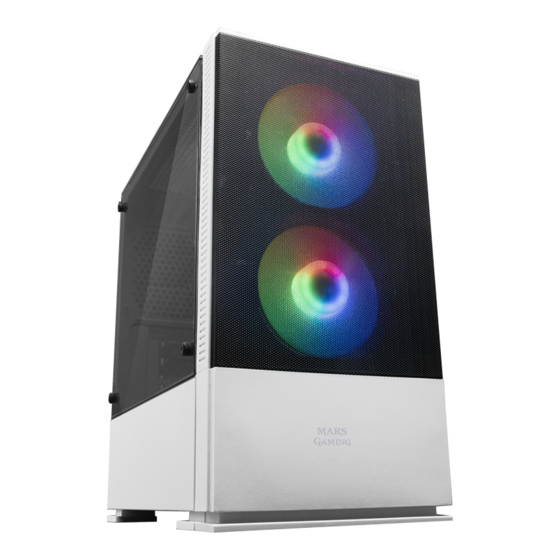 Mars Gaming Caja MCZ PREMIUM M-ATX 2X FRGB Blanca - Imagen 4