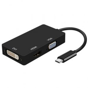 Adaptador USB Tipo-C Macho a DVI Hembra/ VGA Hembra / HDMI Hembra
