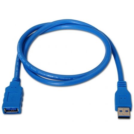 Cable Alargador USB 3.0 Aisens A105-0045/ USB Macho - USB Hembra/ 1m / Azul - Imagen 2