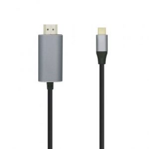 Cable USB Tipo-C Macho a HDMI Macho 0.8m Negro