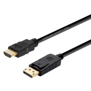 Cable Displayport Macho - HDMI Macho/ 2m/ Negro - Aisens A125-0364