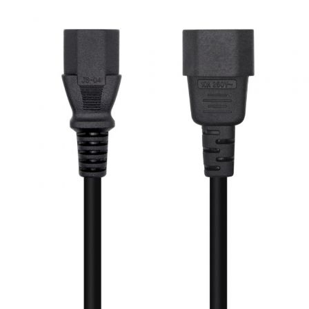 Cable Alimentación Aisens A132-0466/ C13 Hembra - C14 Macho/ 3m/ Negro - Imagen 2