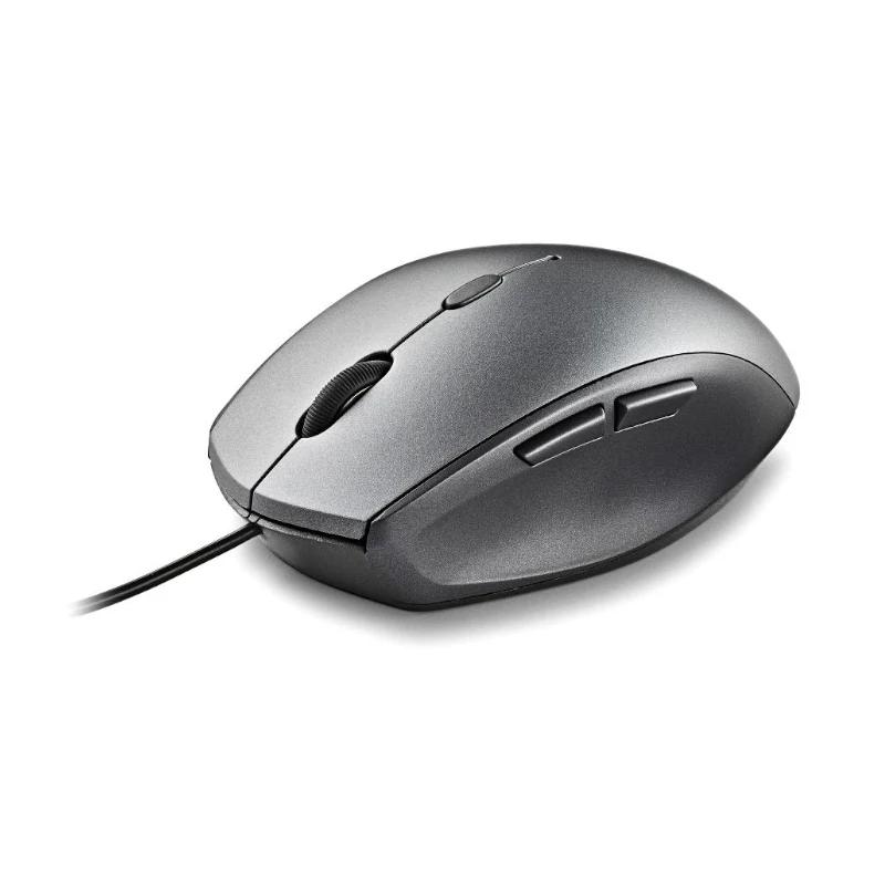 NGS WIRED ERGO SILENT MOUSE + USB TYPE C ADAP GRAY - Imagen 2