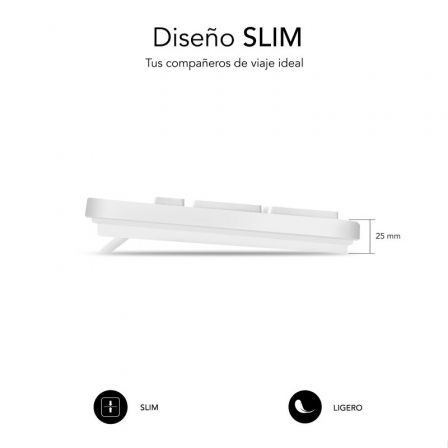 Teclado Subblim Business Slim Silencioso/ Blanco - Imagen 3