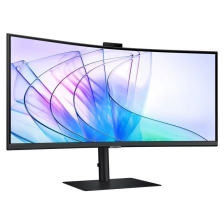 Monitor Profesional Ultraparonámico Curvo Samsung ViewFinity S6 S34C652VAU 34"/ UWQHD/ Webcam/ Multimedia/ Negro - Imagen 2