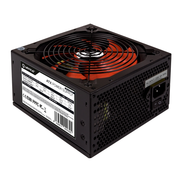 Unykach ATX 550W Gaming 550W ATX 2.3 - PPFC - Ventilador 140mm