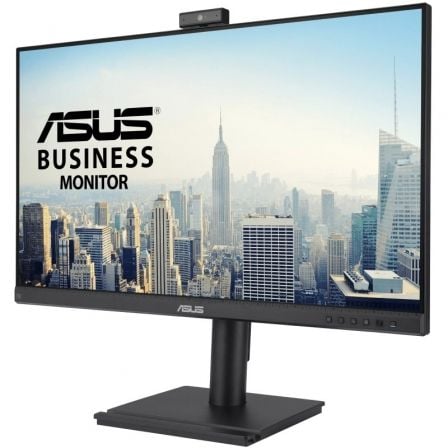 Monitor Profesional Asus BE249QFK 24"/ Full HD/ Webcam/ Multimedia/ Regulable en altura/ Negro