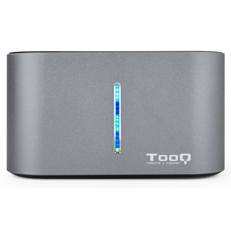 Tooq TQDS-805G Dock Station Doble Bahía HDD Gris - Imagen 2