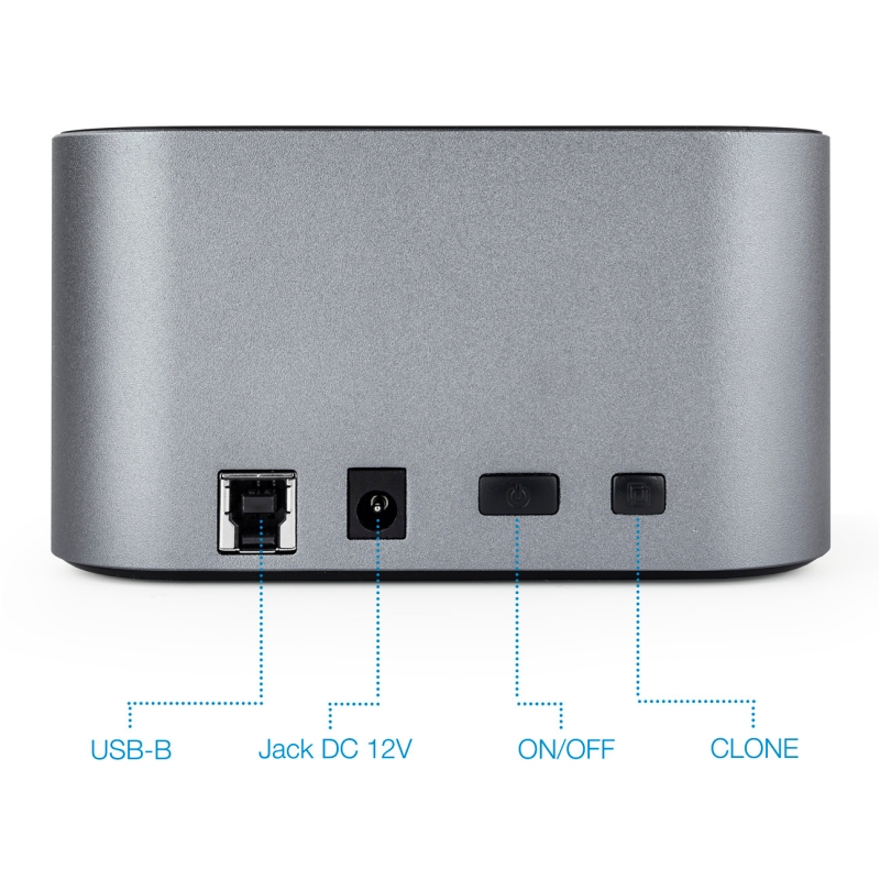 Tooq TQDS-805G Dock Station Doble Bahía HDD Gris - Imagen 3