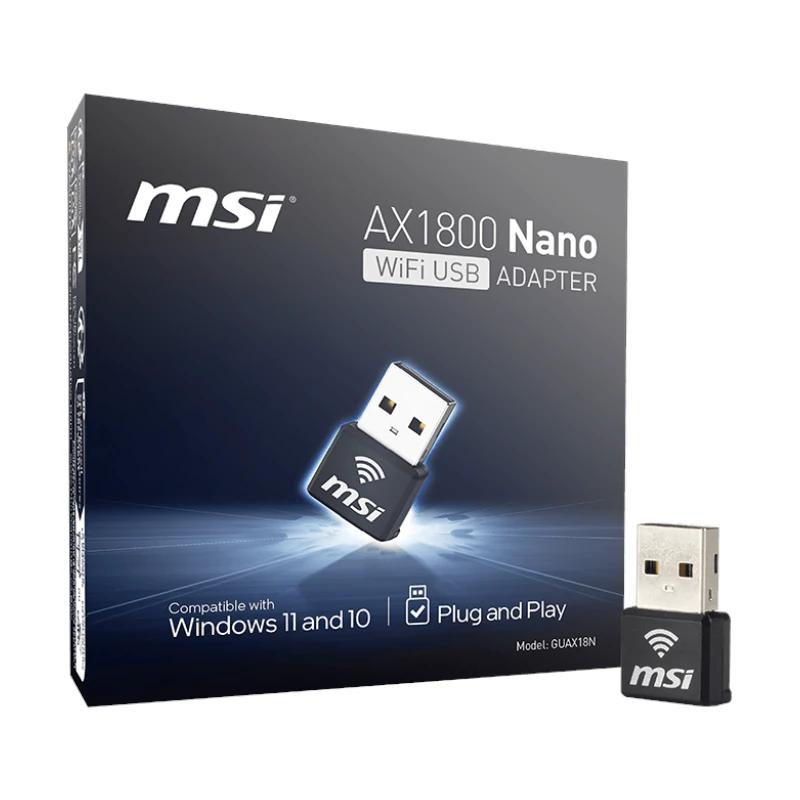 MSI GUAX18N AX1800 WiFi6 USB Nano Adapter - Imagen 4