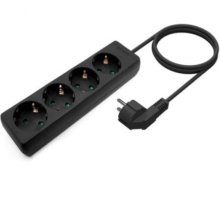 Regleta Aisens A154-0534/ 4 Tomas de Corriente/ Cable 1.4m/ Negro - Imagen 2