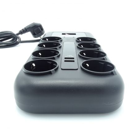 Regleta con Interruptor Cyberpower P0820SUD0-DE/ 8 Tomas de corriente/ 2 USB/ Cable 1.8m/ Negra - Imagen 2