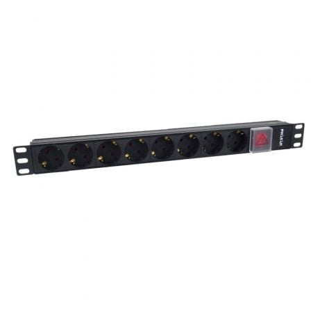 Regleta con Interruptor Phasak BNS 1520/ 8 Tomas de Corriente/ Cable 3m/ Negro - Imagen 2
